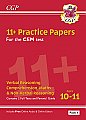 CGP - New 11+ CEM Practice Papers: Ages 10-11 - Pack 1 (with Parents' Guide & Online Edition)