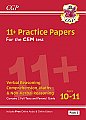CGP - New 11+ CEM Practice Papers: Ages 10-11 - Pack 3 (with Parents' Guide & Online Edition)