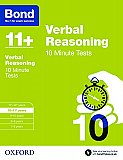 Bond 11+ 10 Minute Tests Verbal Reasoning 10-11+ Years