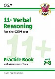 CGP - New 11+ CEM Verbal Reasoning Practice Book & Assessment Tests - Ages 7-8 (with Online Edition)