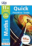Letts - 11+ Maths Quick Practice Tests Age 9-10 For The Cem Tests