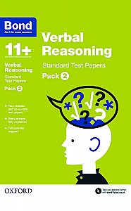 Bond 11+ Verbal Reasoning Standard Test Papers Pack 2
