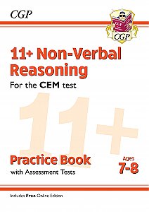 CGP - New 11+ CEM Non-Verbal Reasoning Practice Book & Assessment Tests - Ages 7-8 (with Online Edition)