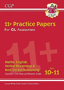 CGP - New 11+ GL Practice Papers Mixed Pack - Ages 10-11 (with Parents' Guide & Online Edition)