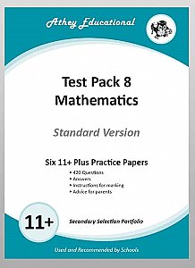 Athey Educational - 11 plus Test Pack 8 More Mathematics Practice Papers Portfolio, Standard