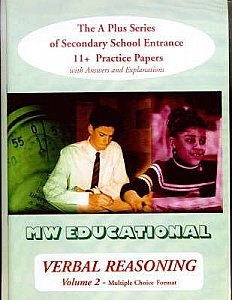 MW Educational 11 plus Verbal Reasoning Practice Papers A plus Series Vol 2, Multiple Choice