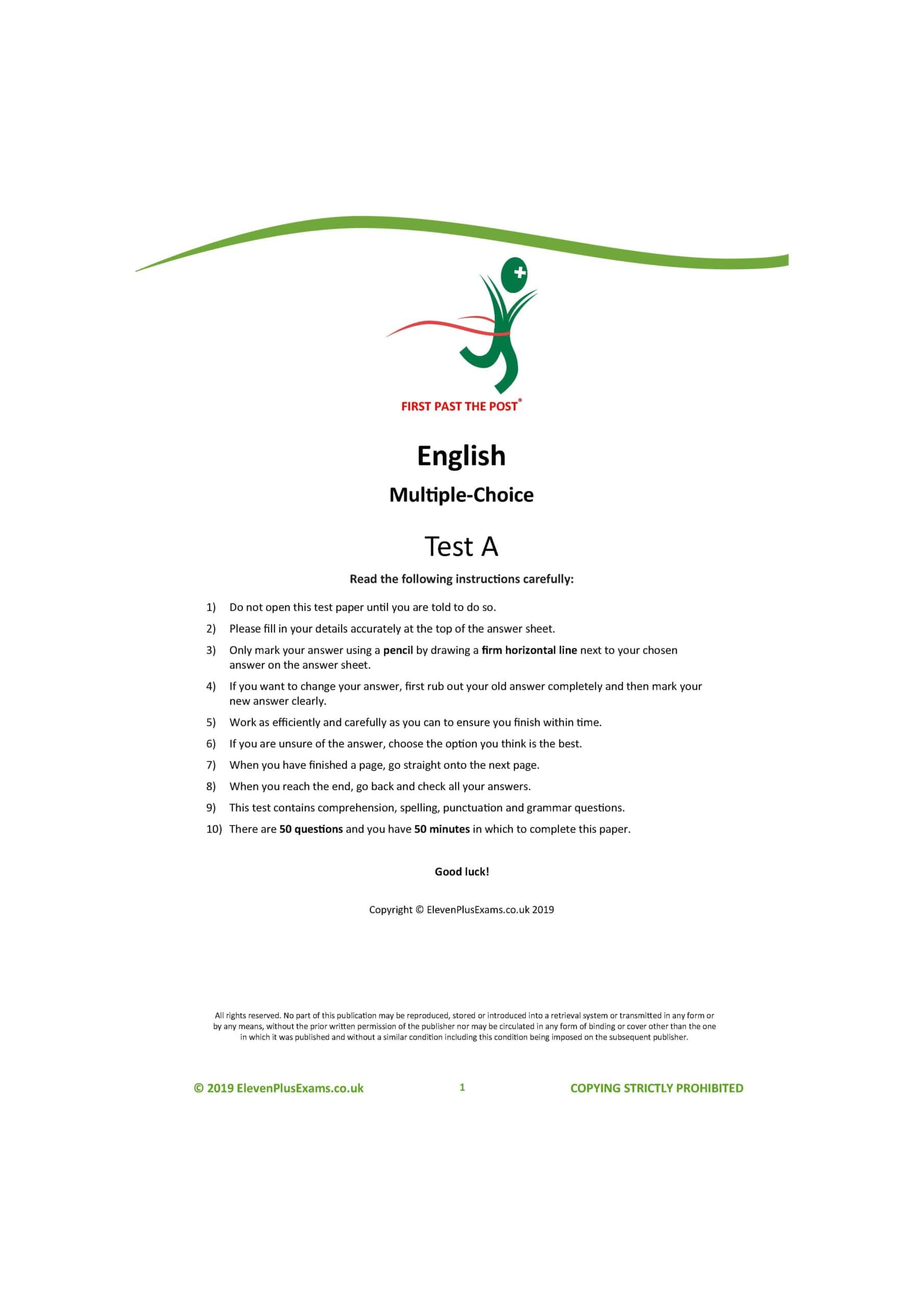 Eleven Plus Exams GL English Practice Papers (Multiple Choice) Book 2 (First Past The Post®) - Image 4