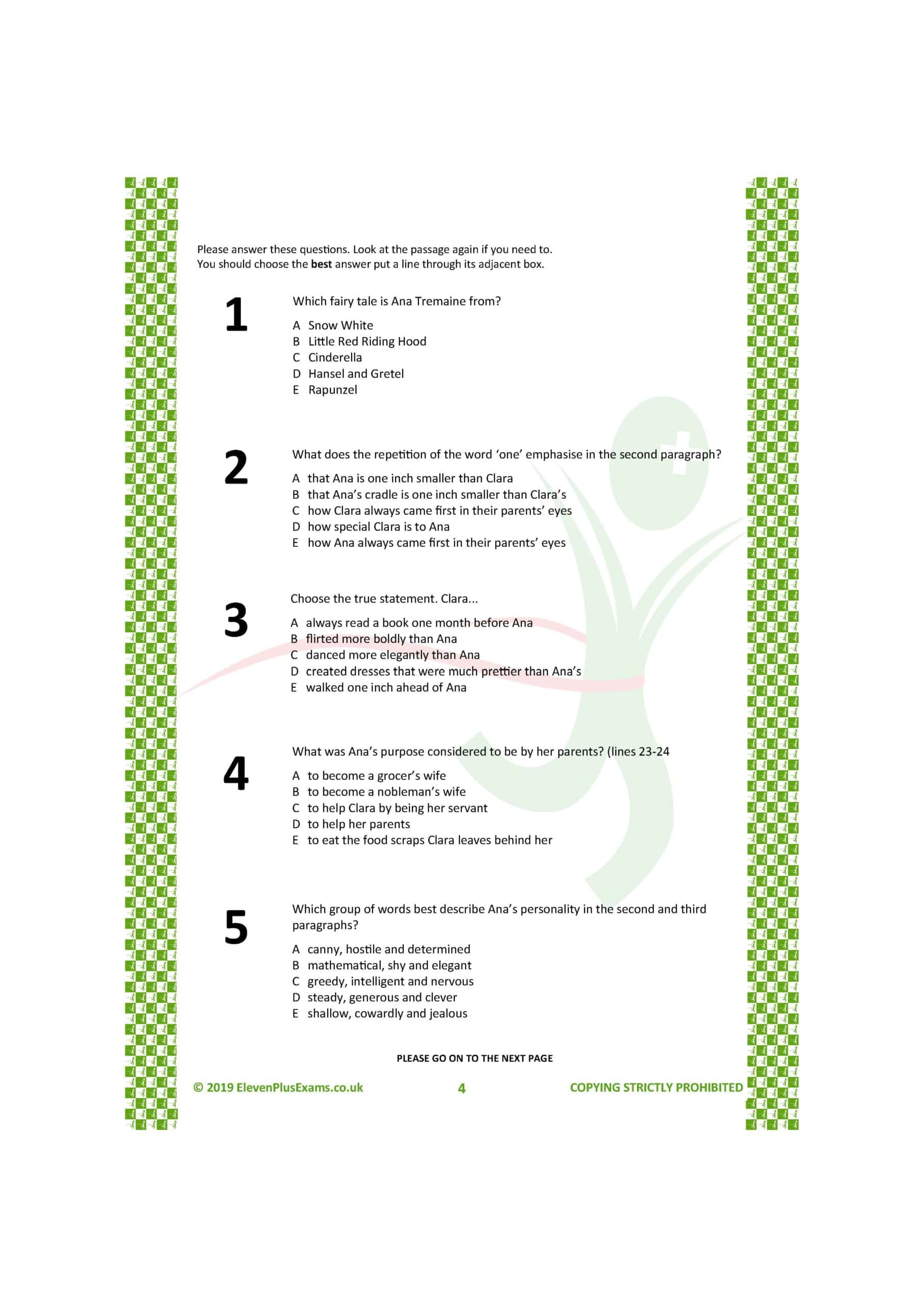 Eleven Plus Exams GL English Practice Papers (Multiple Choice) Book 2 (First Past The Post®) - Image 5