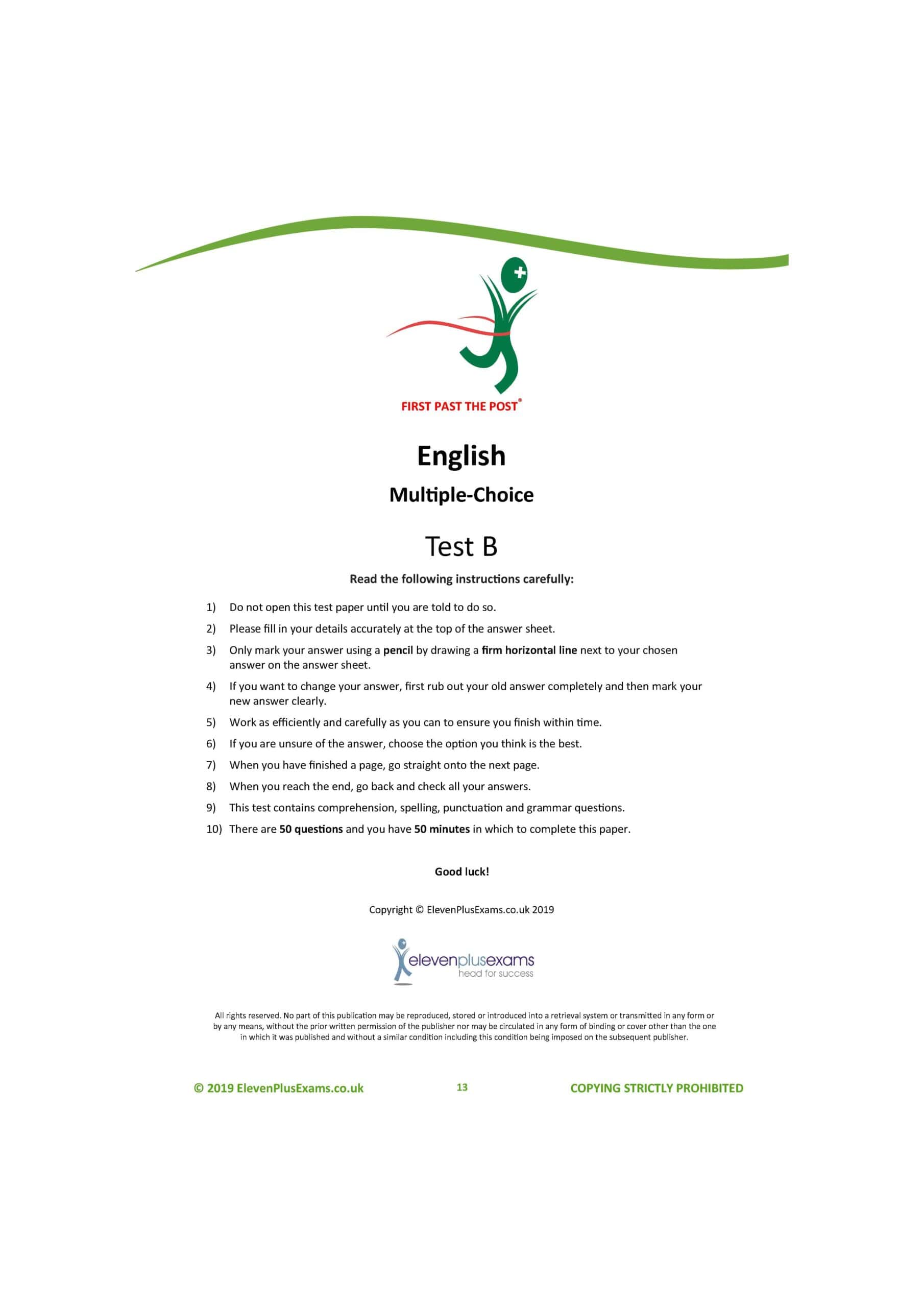 Eleven Plus Exams GL English Practice Papers (Multiple Choice) Book 2 (First Past The Post®) - Image 6