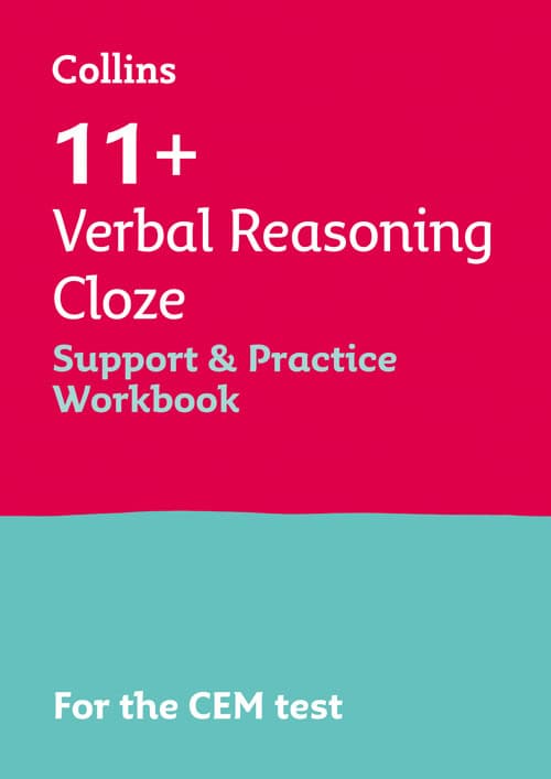 Harper Collins 11+ VERBAL REASONING CLOZE SUPPORT AND PRACTICE WORKBOOK: For the 2025 CEM tests