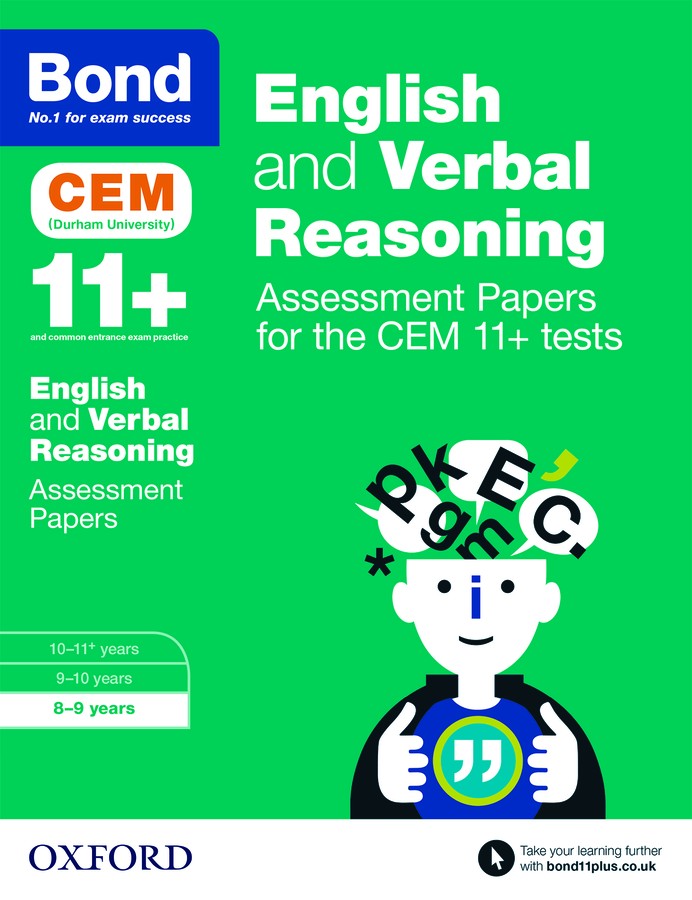 Bond 11+ Cem English & Verbal Reasoning Assessment Papers: 8-9 Years