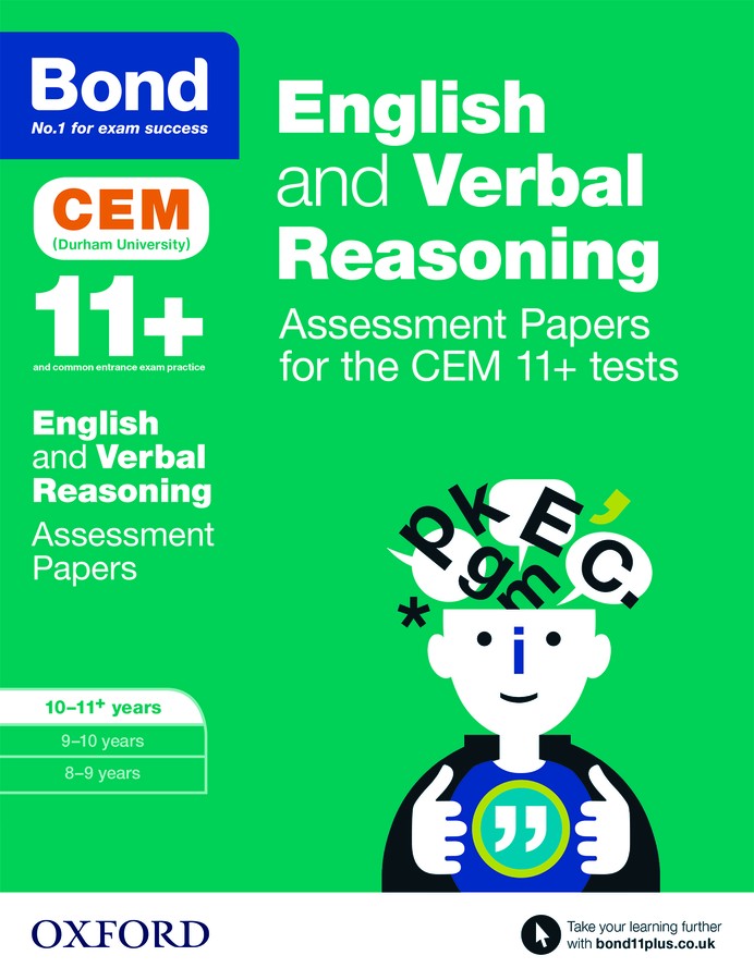 Bond 11+ Cem English & Verbal Reasoning Assessment Papers: 10-11+ Years