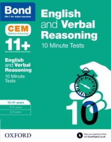 Bond - 11+ English & Verbal Reasoning: CEM 10 Minute Tests: 10-11 Years