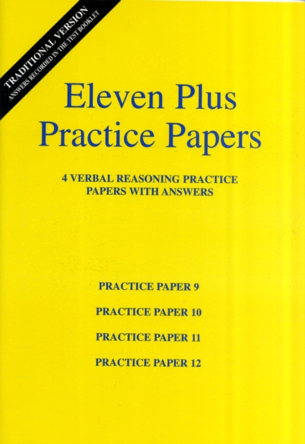 AFN Publishing - Eleven Plus Practice Papers Verbal Reasoning Papers 9-12, Standard