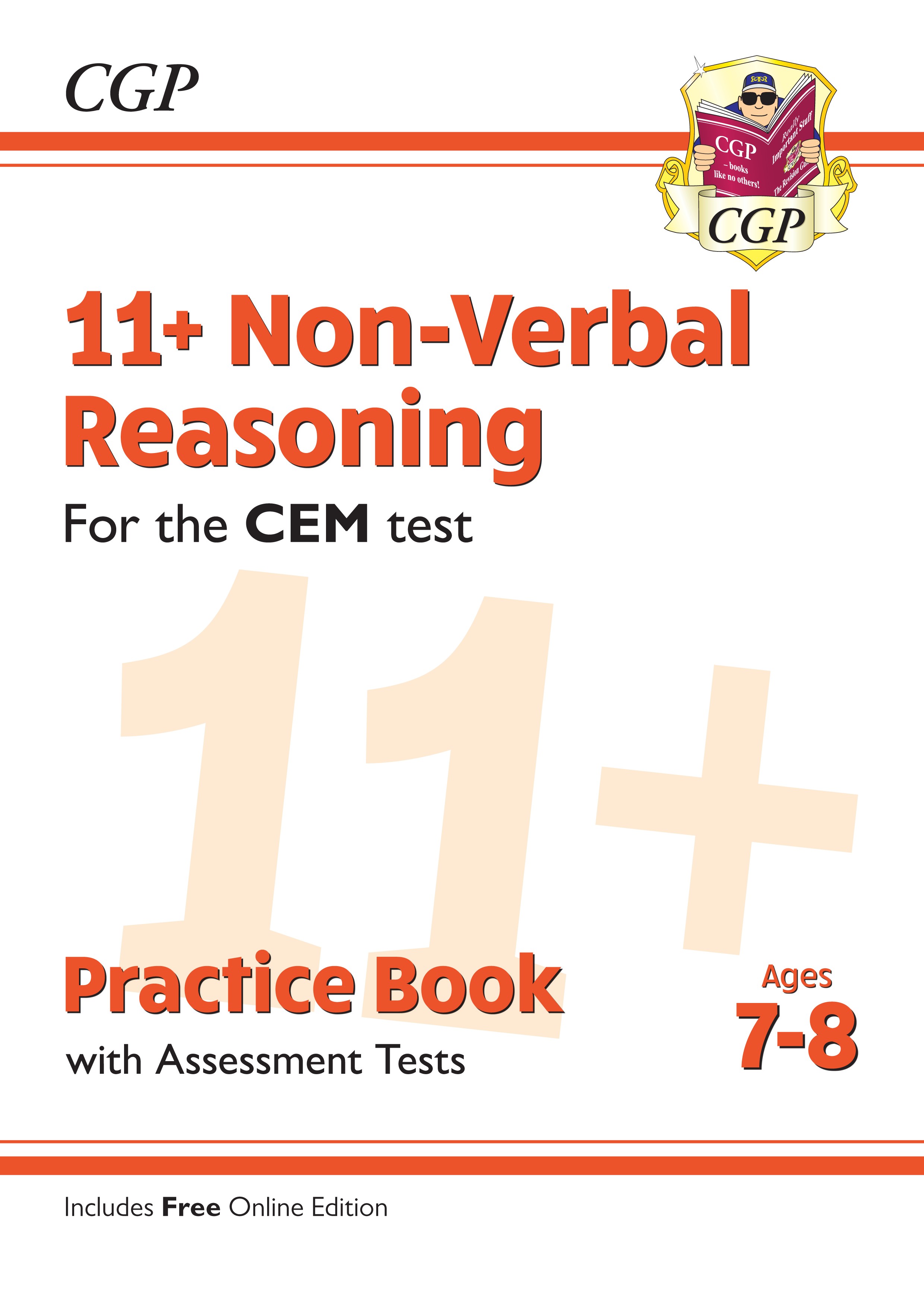 CGP - New 11+ CEM Non-Verbal Reasoning Practice Book & Assessment Tests - Ages 7-8 (with Online Edition)