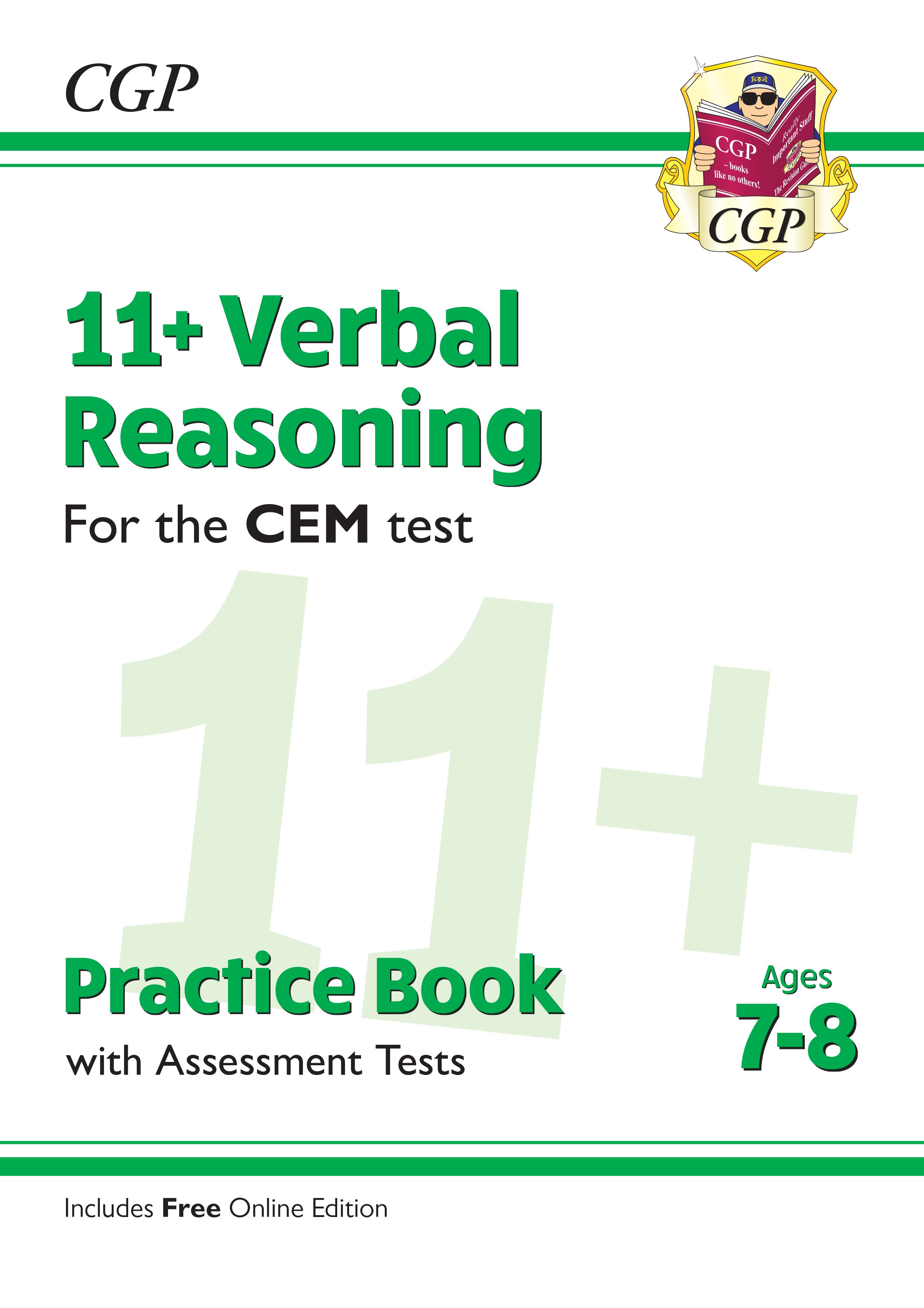 CGP - New 11+ CEM Verbal Reasoning Practice Book & Assessment Tests - Ages 7-8 (with Online Edition)