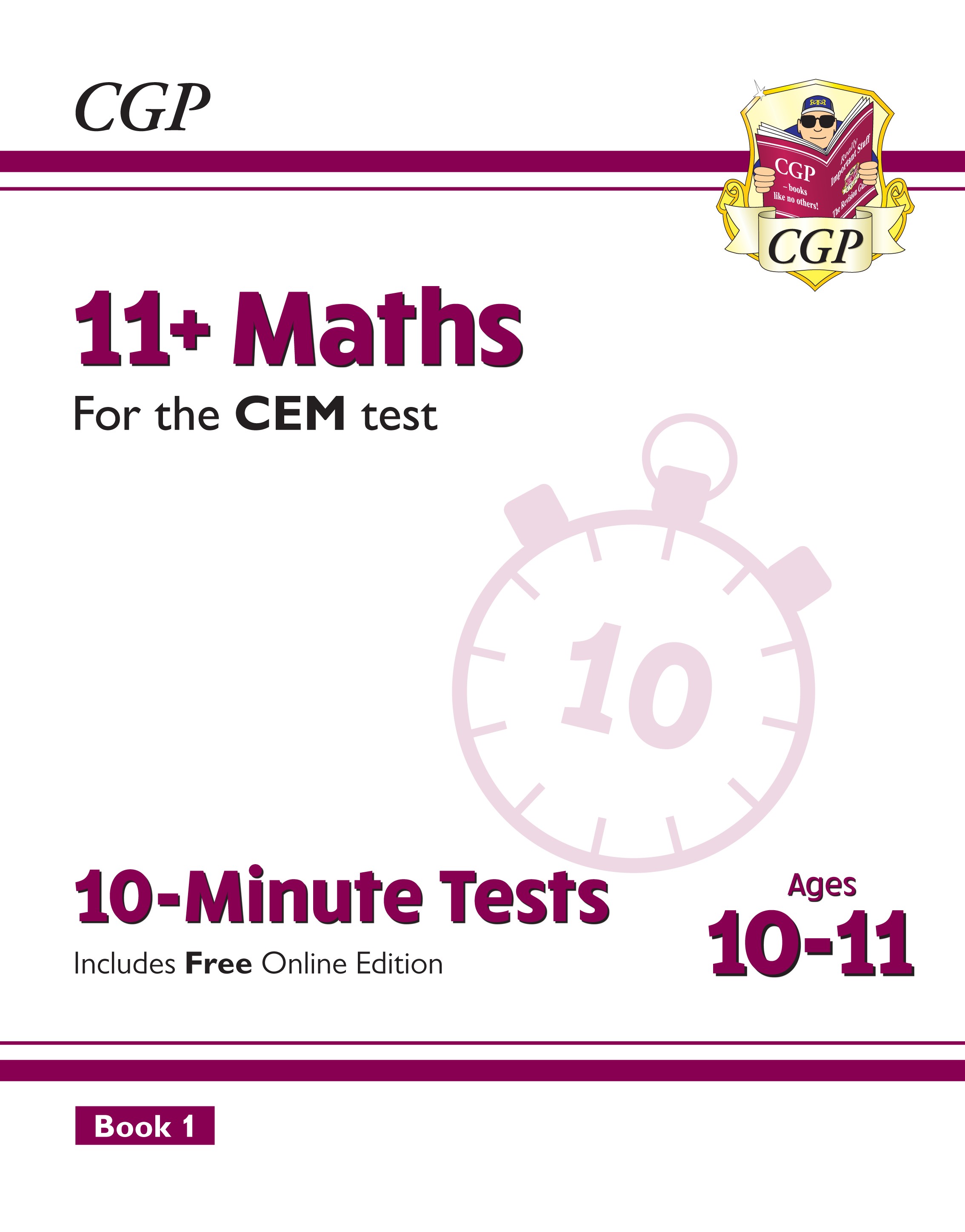 CGP - New 11+ CEM 10-Minute Tests: Maths - Ages 10-11 Book 1 (with Online Edition)