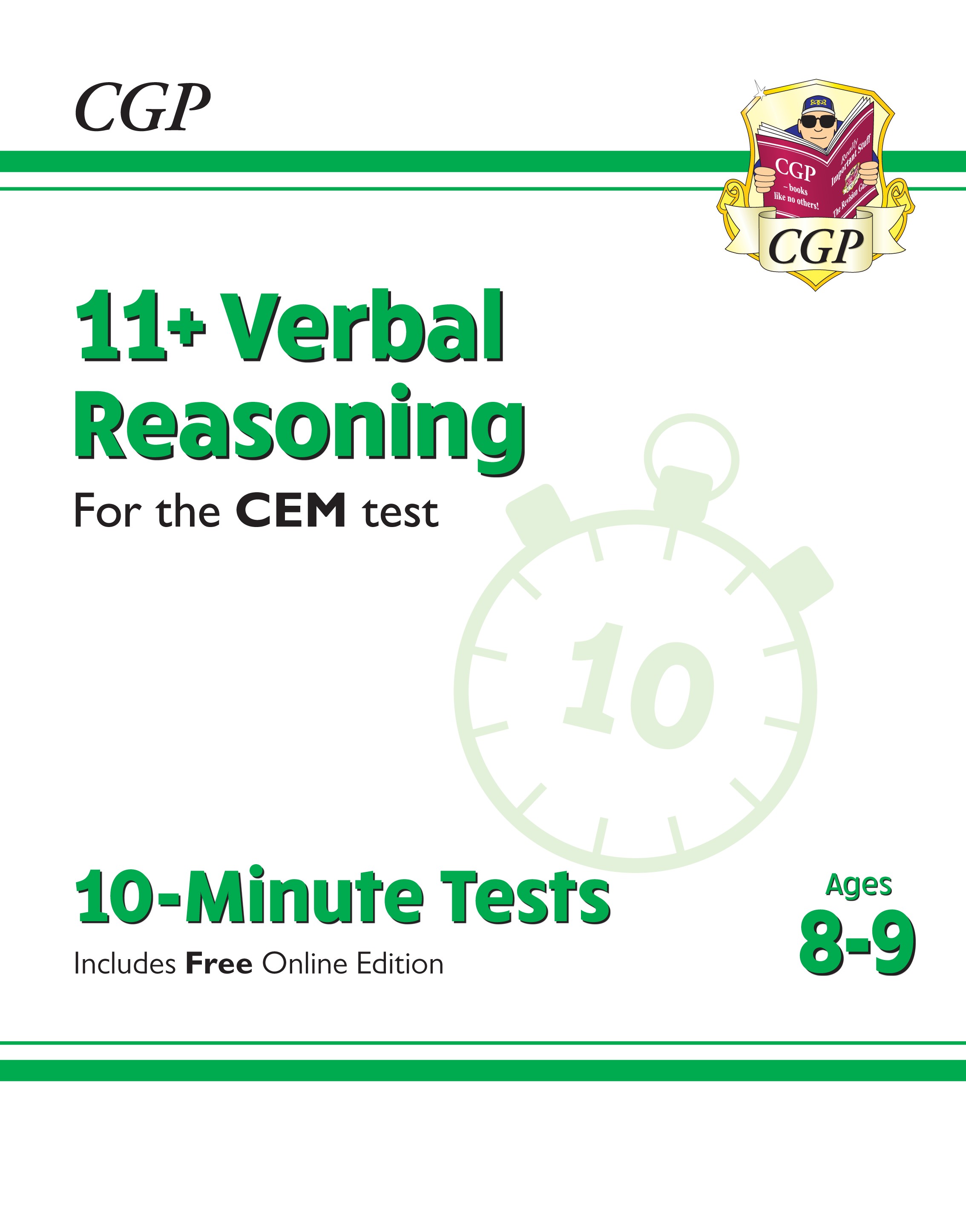 CGP - New 11+ CEM 10-Minute Tests: Verbal Reasoning - Ages 8-9 (with Online Edition)