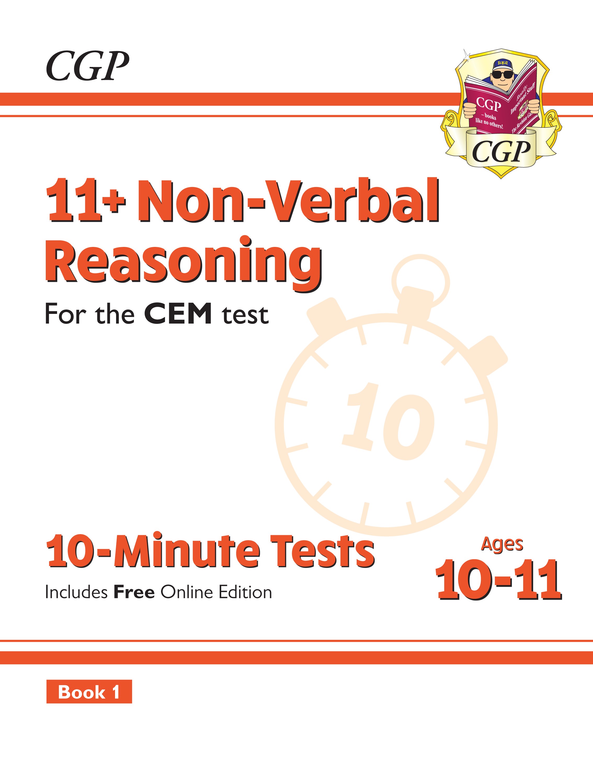 CGP - New 11+ CEM 10-Minute Tests: Non-Verbal Reasoning - Ages 10-11 Book 1 (with Online Edition)