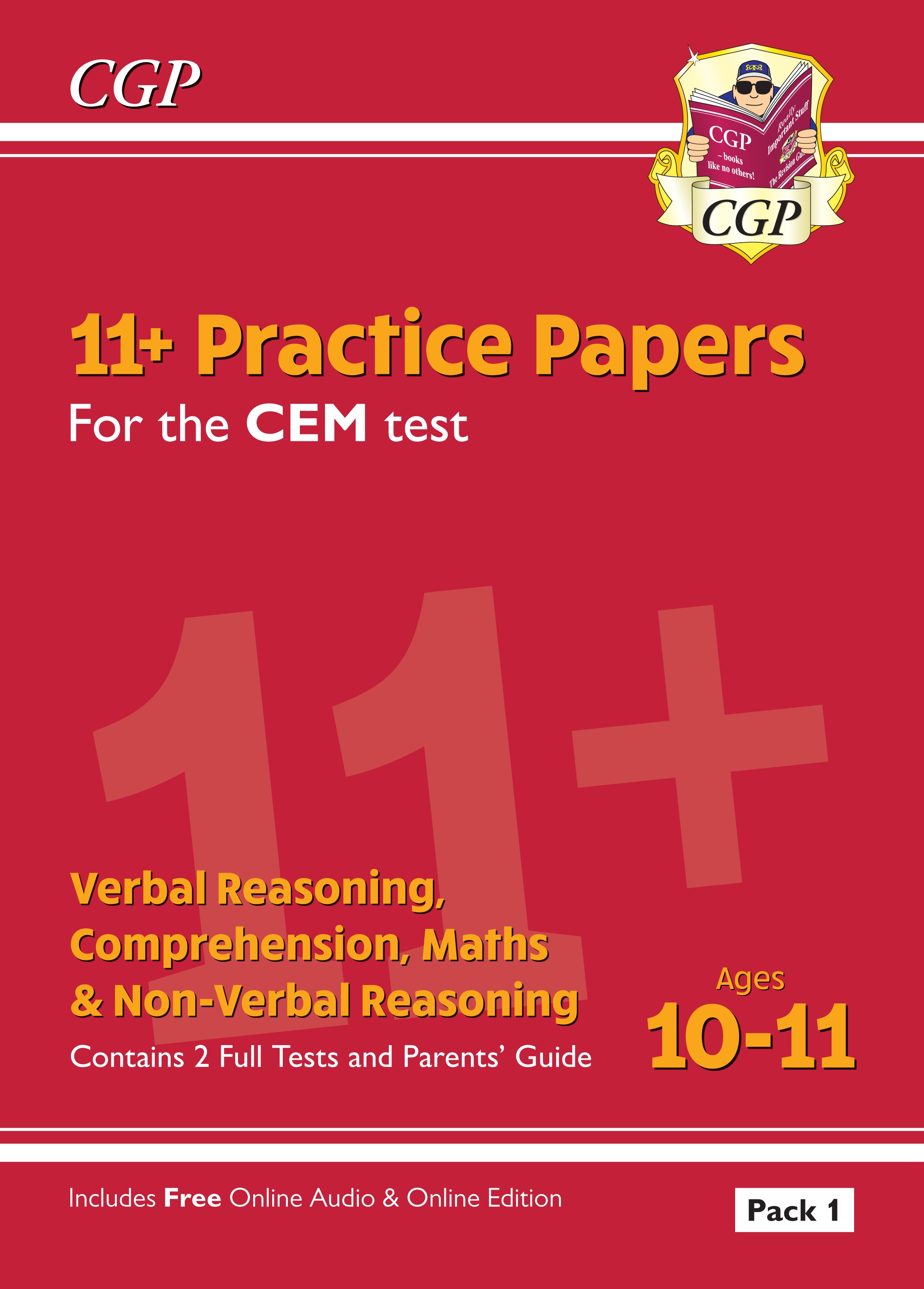 CGP - New 11+ CEM Practice Papers: Ages 10-11 - Pack 1 (with Parents' Guide & Online Edition)