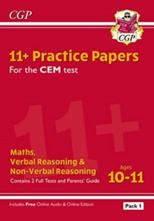 CGP - New 11+ CEM Practice Papers: Ages 10-11 - Pack 2 (with Parents' Guide & Online Edition)