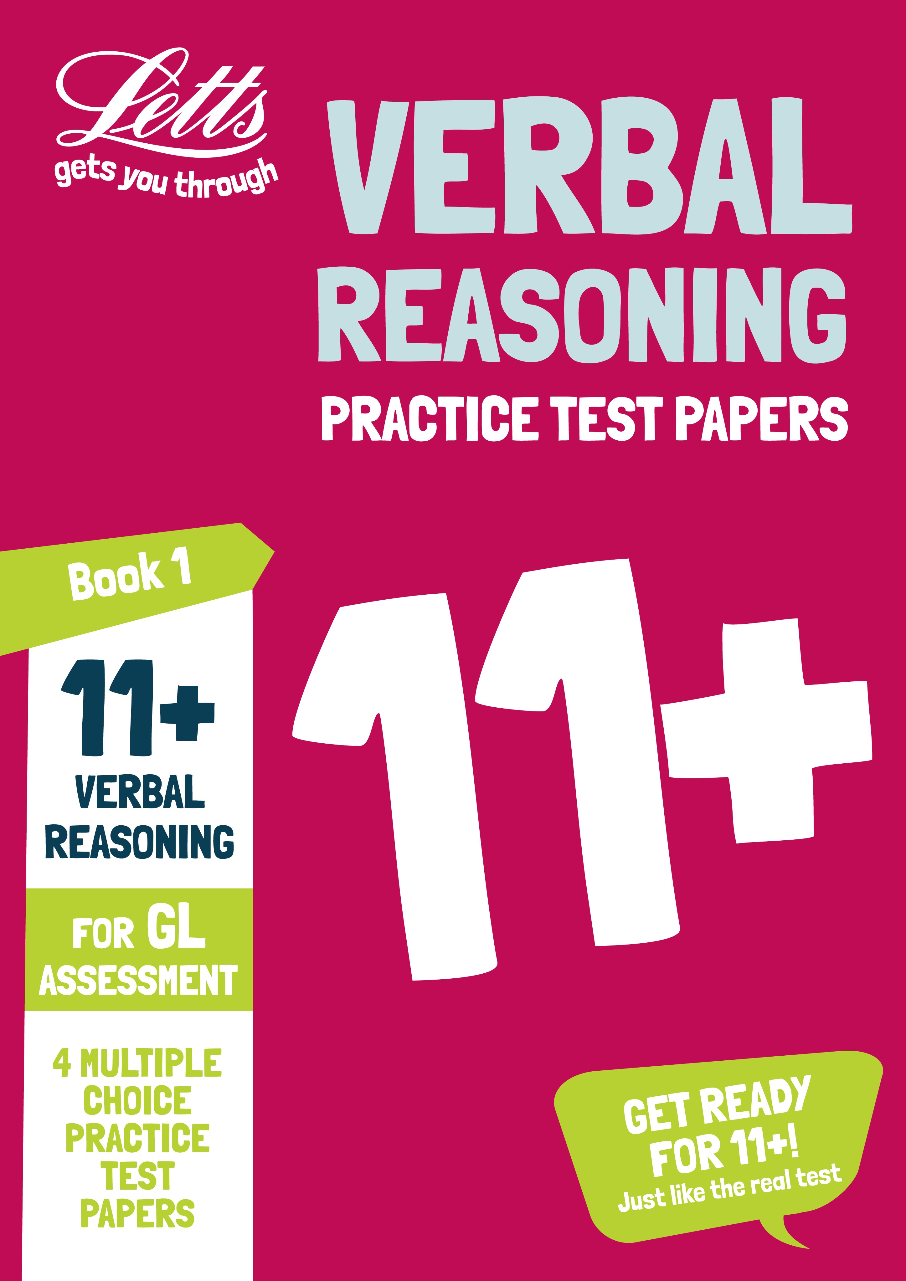 Letts 11+ Success - 11+ Verbal Reasoning Practice Test Papers - Multiple-Choice: for the GL Assessment Tests Book 1