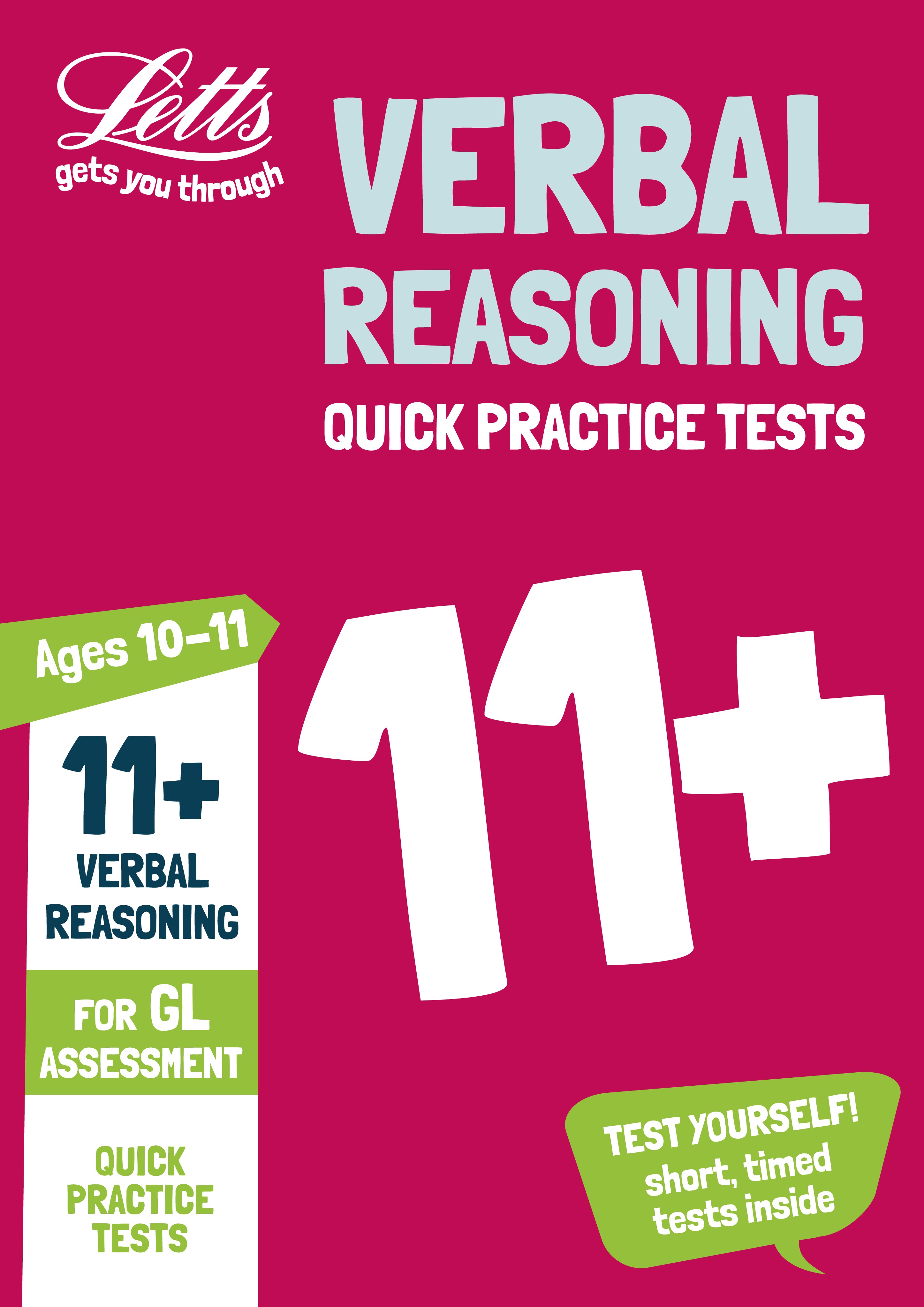 Letts - 11+ Verbal Reasoning Quick Practice Tests Age 10-11 For The Gl Assessment Tests