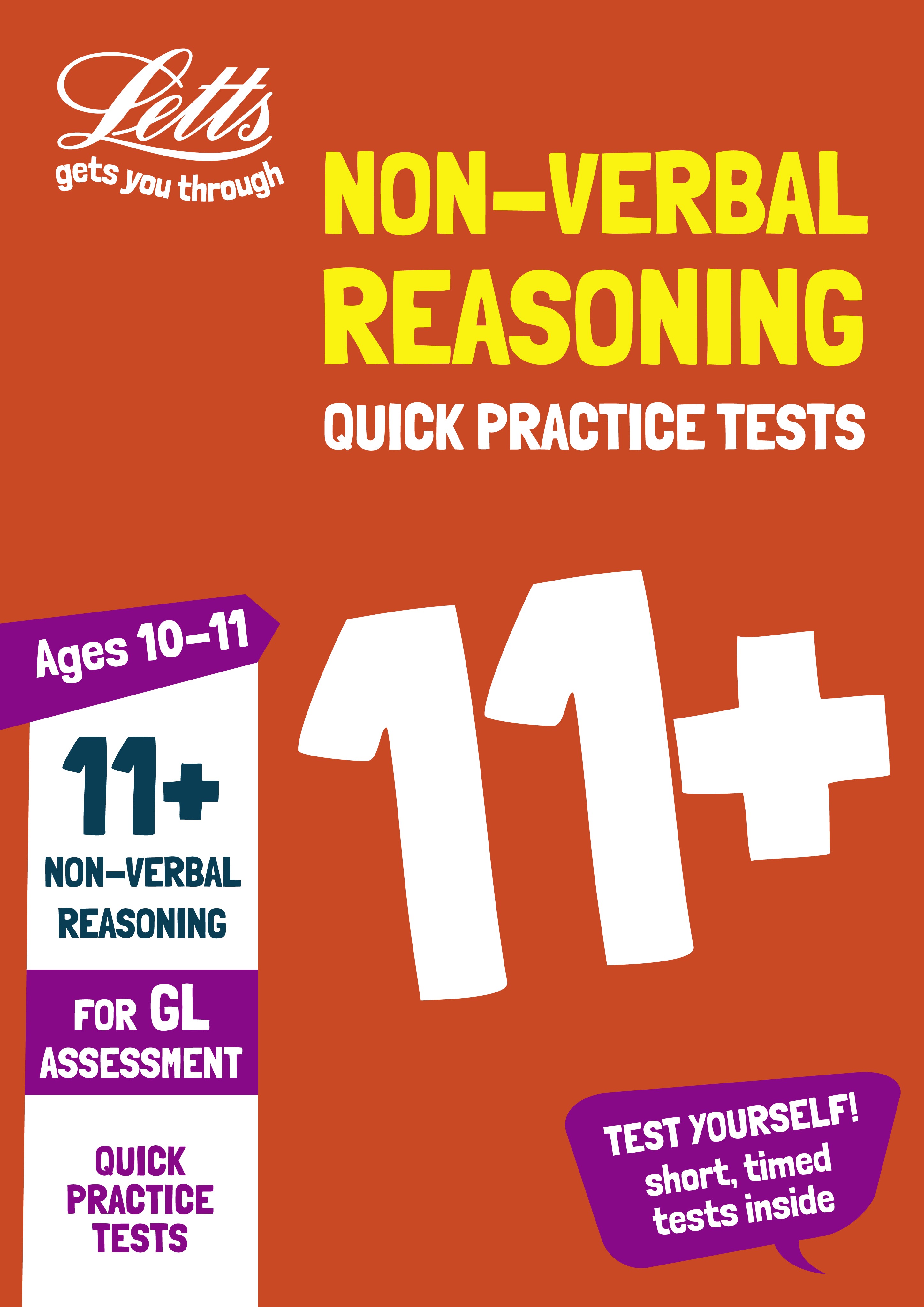 Letts - 11+ Non-Verbal Reasoning Quick Practice Tests Age 10-11 For The Gl Assessment Tests