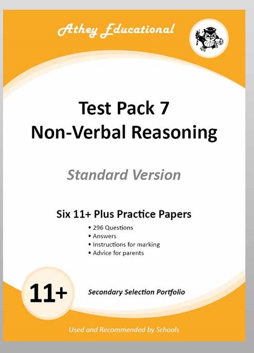 Athey Educational - 11 plus Test Pack 7 More Non-Verbal Reasoning Practice Papers Portfolio, Standard