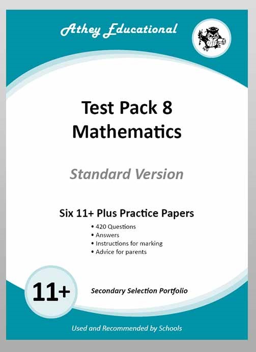 Athey Educational - 11 plus Test Pack 8 More Mathematics Practice Papers Portfolio, Standard