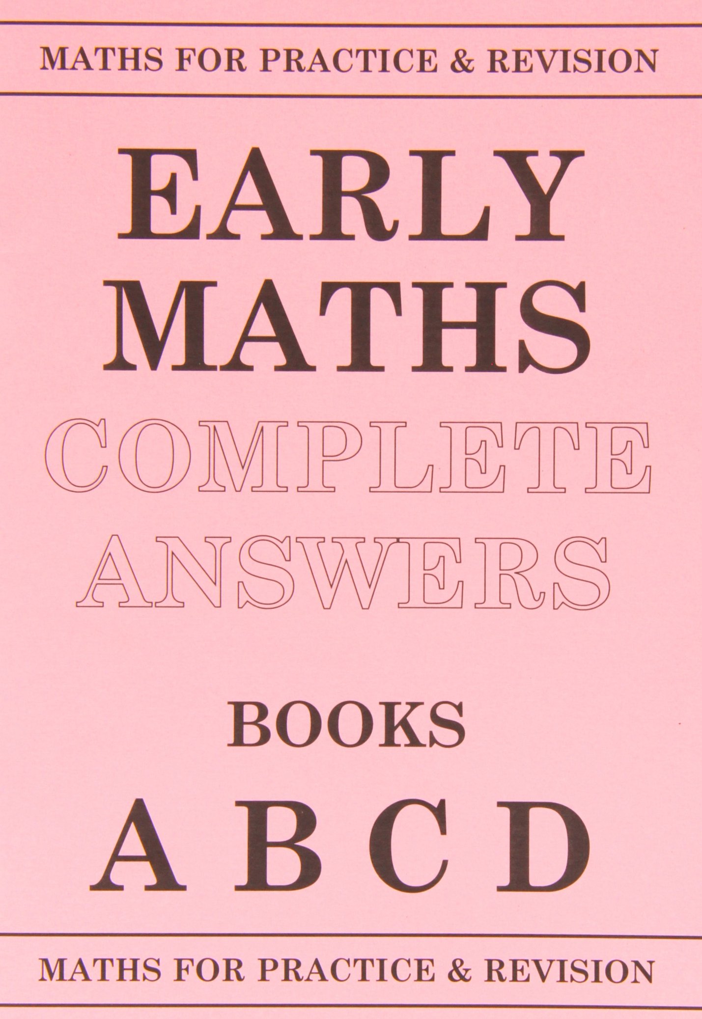 Peter Robson Early Maths Answer Book A-D