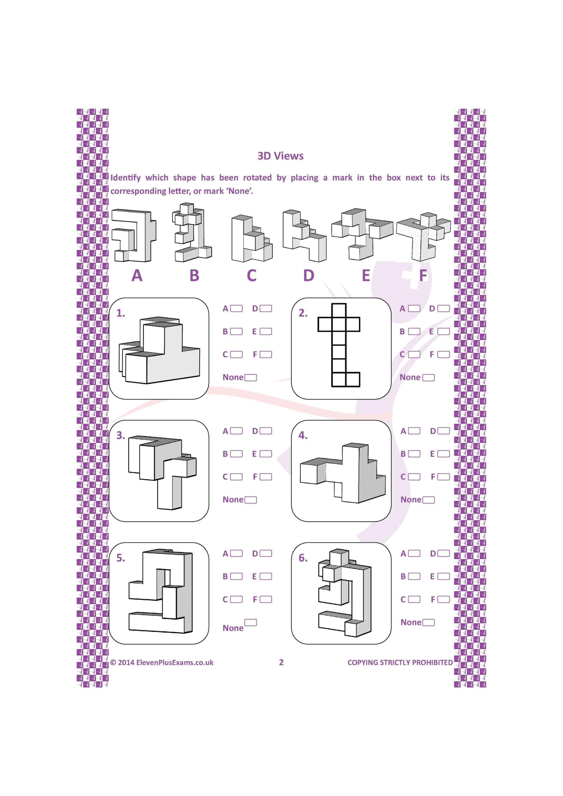 11+ Essentials - 3-D Non-verbal Reasoning Book 2 (First Past the Post®) - Image 6