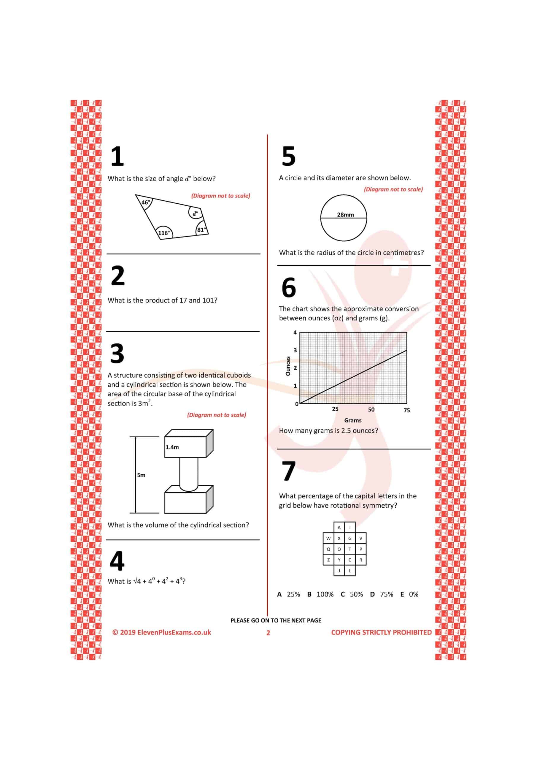 Eleven Plus Exams GL Maths Practice Papers (Multiple Choice) Book 2 (First Past the Post®) - Image 5