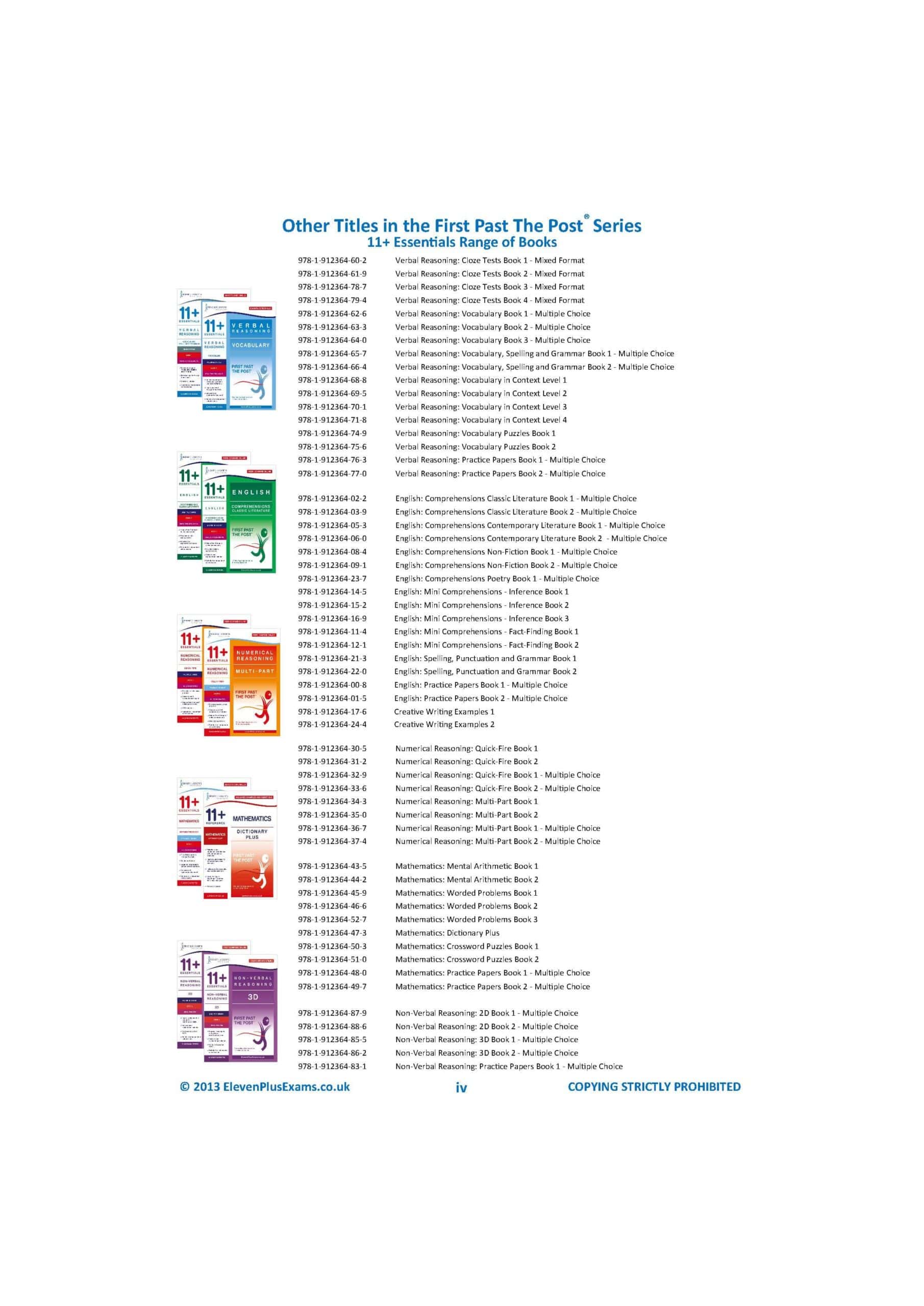 11+ Essentials - Verbal Reasoning: Cloze Book 1 (First Past the Post®) - Image 2