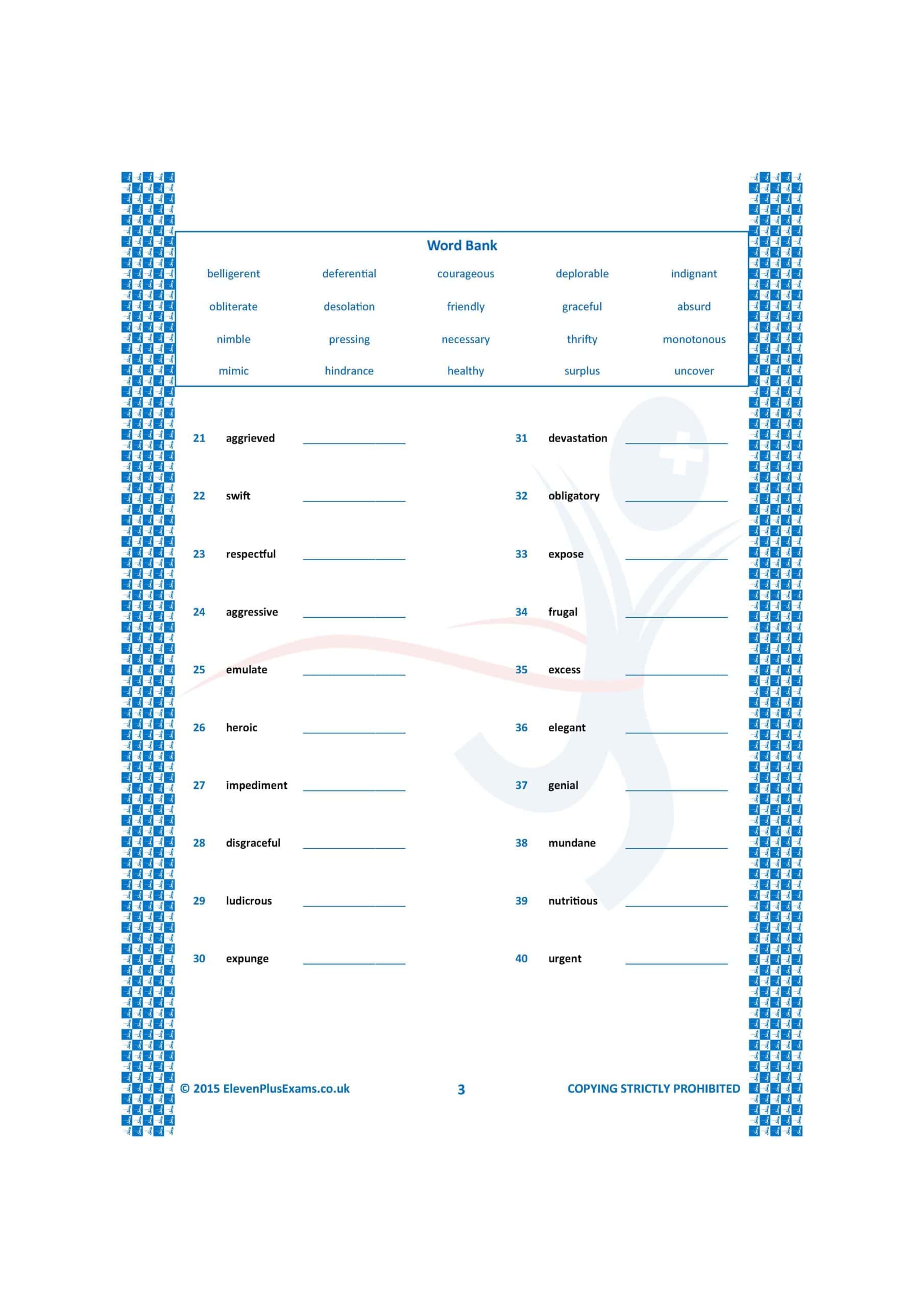 11+ Essentials - Verbal Reasoning: Vocabulary Book 3 (First Past the Post®) - Image 6