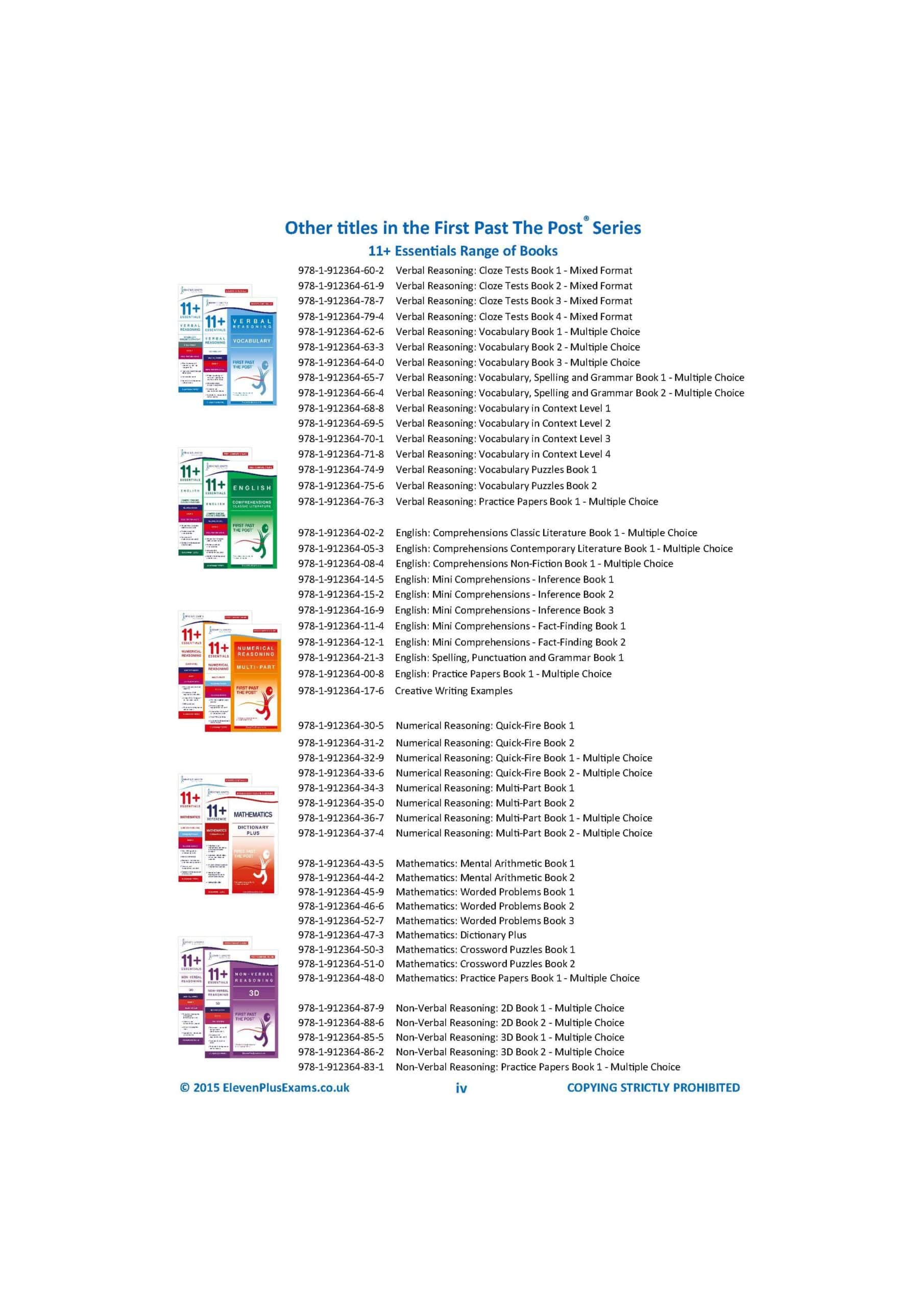 11+ Essentials - Verbal Reasoning: Grammar & Spelling  Book 1 (First Past the Post®) - Image 2