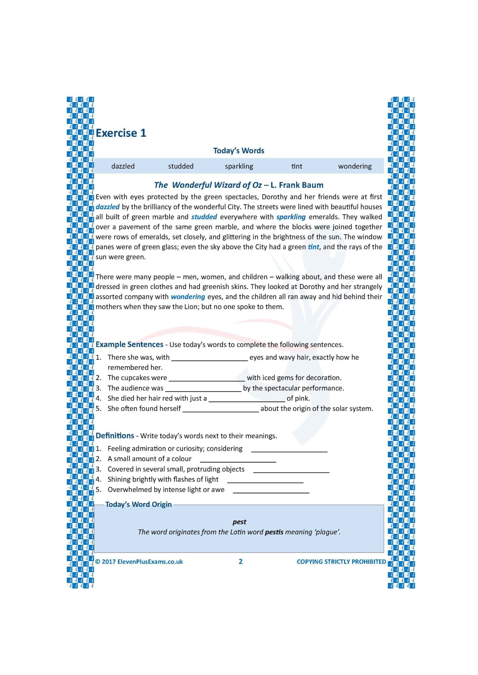 11+ Essentials - Vocabulary in Context Level 1 (First Past the Post®) - Image 6