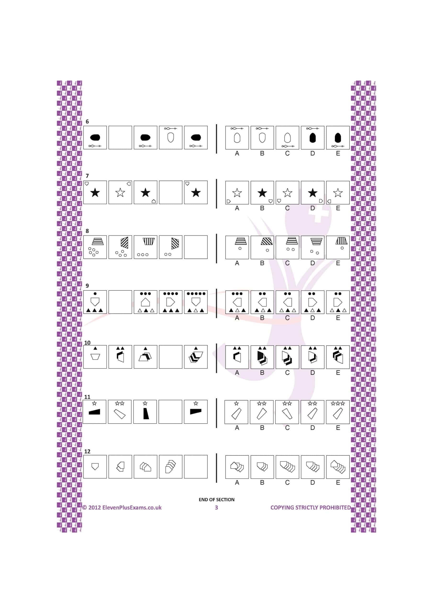 Eleven Plus Exams GL Non-Verbal Reasoning Practice Papers (Multiple Choice) Book 1 (First Past the Post®) - Image 6