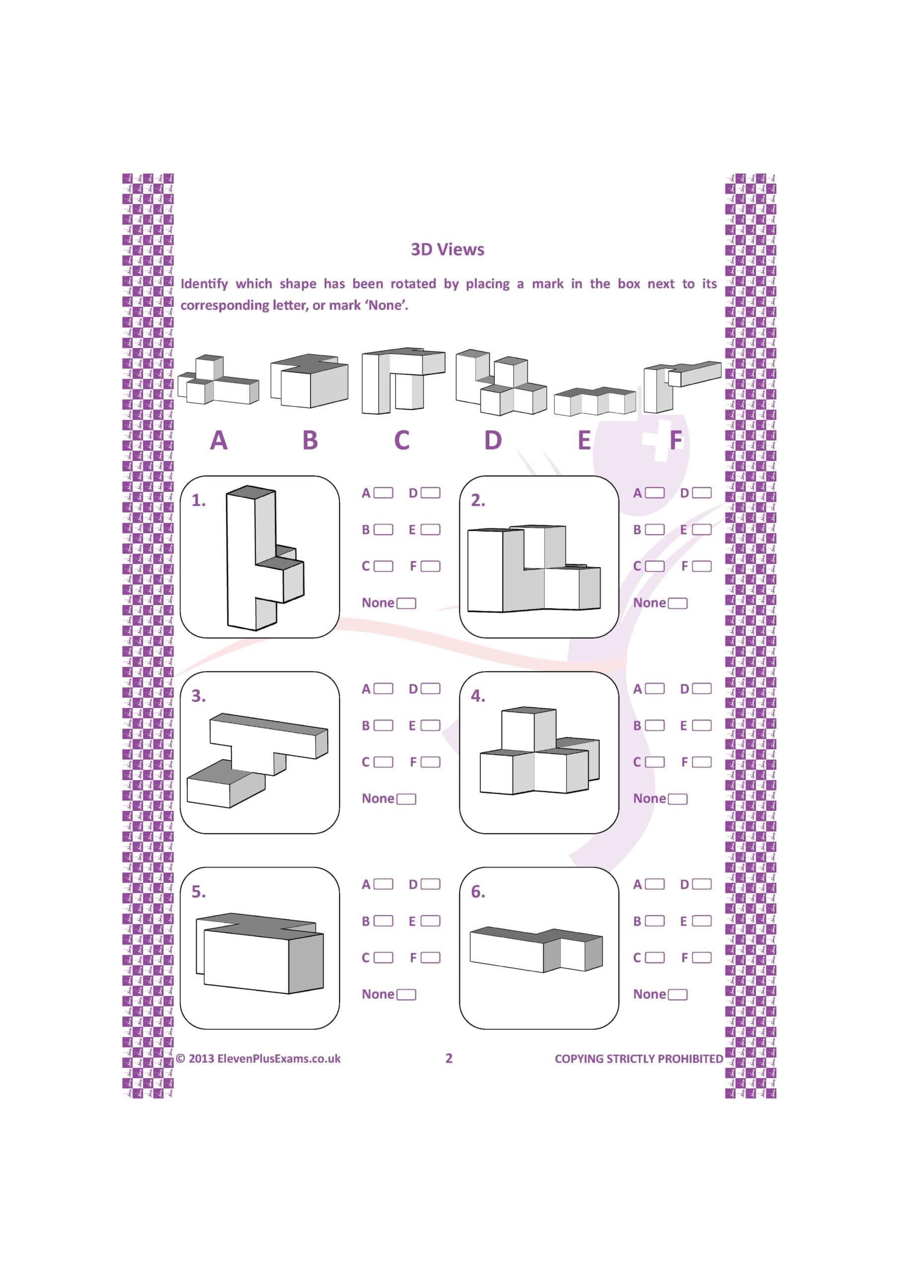 11+ Essentials - 3-D Non-verbal Reasoning Book 1 (First Past the Post®) - Image 6