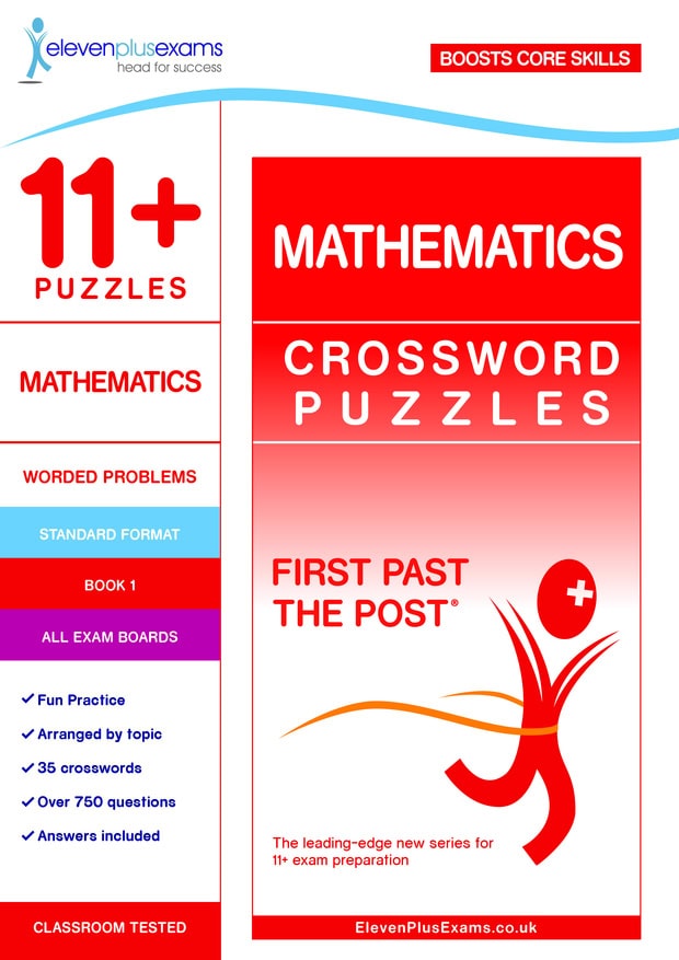 11+ Puzzles - Mathematics Crossword Puzzles Book 1 (First Past the Post®)
