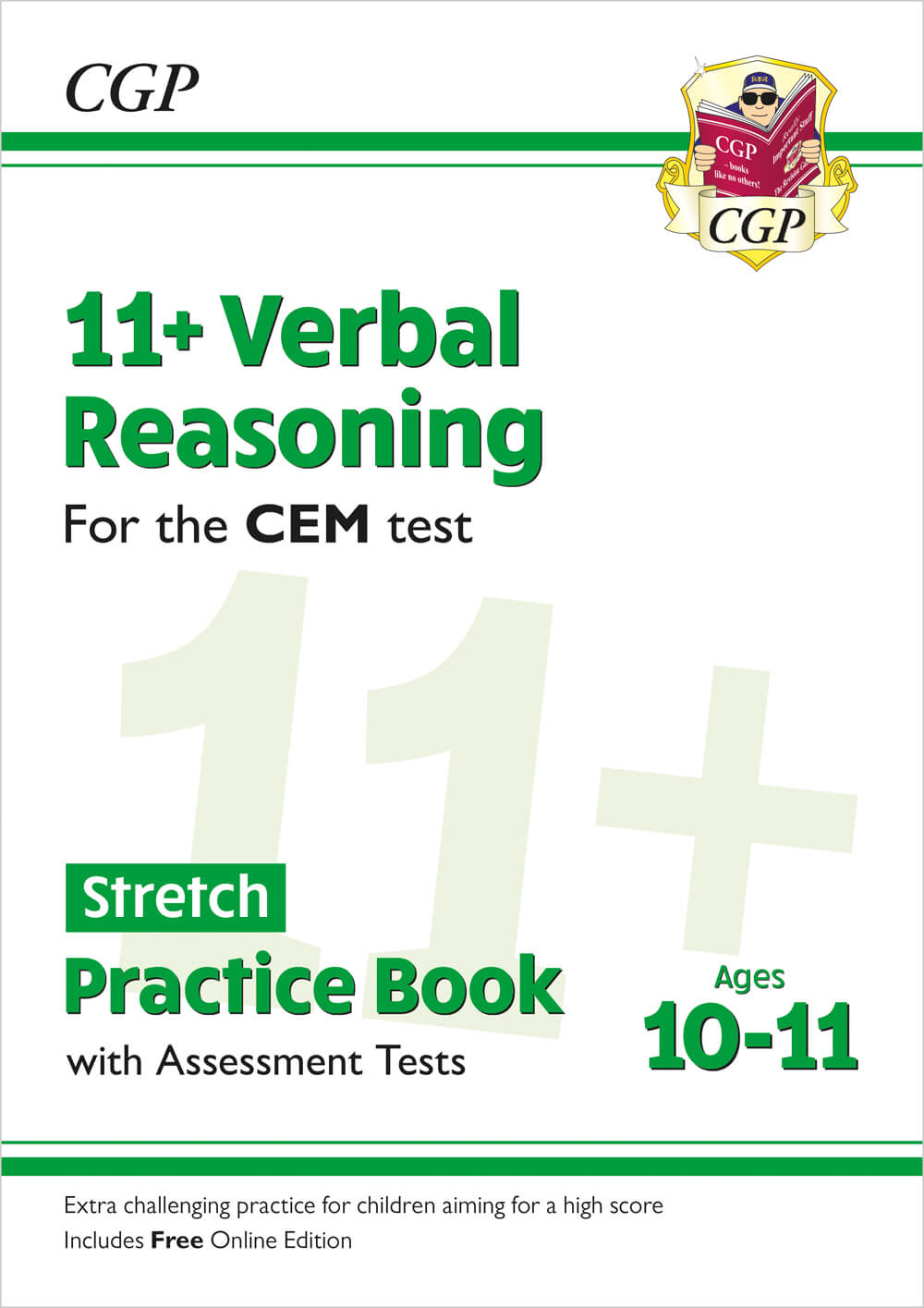 CGP 11+ CEM Verbal Reasoning Stretch Practice Book & Assessment Tests - Ages 10-11 (with Online Edition)